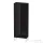 Duravit L-CUBE 132x50 cm-es, 1 ajtós félmagas szekrény láb nélkül, balos, lakkozott fényes fekete LC1169L4040