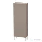 Duravit L-CUBE 132x50 cm-es, 1 ajtós félmagas szekrény láb nélkül, balos, matt bazalt LC1169L4343