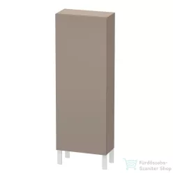   Duravit L-CUBE 132x50 cm-es, 1 ajtós félmagas szekrény láb nélkül, balos, matt bazalt LC1169L4343