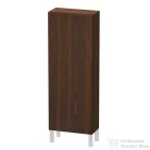 Duravit L-CUBE 132x50 cm-es, 1 ajtós félmagas szekrény láb nélkül, balos, matt kefélt dió furnér LC1169L6969