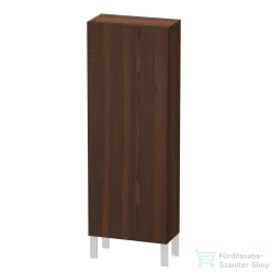   Duravit L-CUBE 132x50 cm-es, 1 ajtós félmagas szekrény láb nélkül, balos, matt kefélt dió furnér LC1169L6969