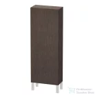 Duravit L-CUBE 132x50 cm-es, 1 ajtós félmagas szekrény láb nélkül, balos, sötét kefélt tölgy furnér LC1169L7272
