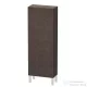 Duravit L-CUBE 132x50 cm-es, 1 ajtós félmagas szekrény láb nélkül, balos, sötét kefélt tölgy furnér LC1169L7272