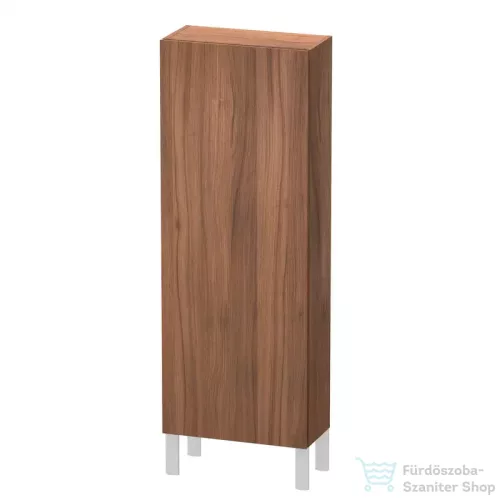 Duravit L-CUBE 132x50 cm-es, 1 ajtós félmagas szekrény láb nélkül, balos, matt dió LC1169L7979