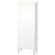 Duravit L-CUBE 132x50 cm-es, 1 ajtós félmagas szekrény láb nélkül, balos, szupermatt fehér LC1169L8484