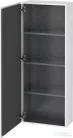 Duravit L-CUBE 132x50 cm-es, 1 ajtós félmagas szekrény láb nélkül, balos, szupermatt fehér LC1169L8484