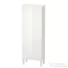 Duravit L-CUBE 132x50 cm-es, 1 ajtós félmagas szekrény láb nélkül, balos, lakkozott fényes fehér LC1169L8585