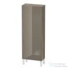 Duravit L-CUBE 132x50 cm-es, 1 ajtós félmagas szekrény láb nélkül, balos, lakkozott fényes szürke LC1169L8989