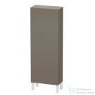 Duravit L-CUBE 132x50 cm-es, 1 ajtós félmagas szekrény láb nélkül, balos, lakkozott matt szürke LC1169L9090