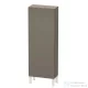 Duravit L-CUBE 132x50 cm-es, 1 ajtós félmagas szekrény láb nélkül, balos, lakkozott matt szürke LC1169L9090