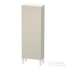 Duravit L-CUBE 132x50 cm-es, 1 ajtós félmagas szekrény láb nélkül, balos, matt taupe LC1169L9191