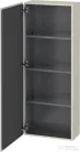 Duravit L-CUBE 132x50 cm-es, 1 ajtós félmagas szekrény láb nélkül, balos, matt taupe LC1169L9191