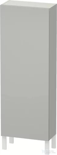 Duravit L-CUBE 132x50 cm-es, 1 ajtós félmagas szekrény láb nélkül, jobbos, matt betonszürke LC1169R0707