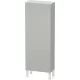 Duravit L-CUBE 132x50 cm-es, 1 ajtós félmagas szekrény láb nélkül, jobbos, matt betonszürke LC1169R0707