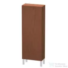 Duravit L-CUBE 132x50 cm-es, 1 ajtós félmagas szekrény láb nélkül, jobbos, amerikai dió furnér LC1169R1313