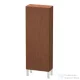 Duravit L-CUBE 132x50 cm-es, 1 ajtós félmagas szekrény láb nélkül, jobbos, amerikai dió furnér LC1169R1313