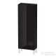 Duravit L-CUBE 132x50 cm-es, 1 ajtós félmagas szekrény láb nélkül, jobbos, lakkozott fényes fekete LC1169R4040