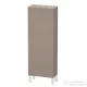 Duravit L-CUBE 132x50 cm-es, 1 ajtós félmagas szekrény láb nélkül, jobbos, matt bazalt LC1169R4343