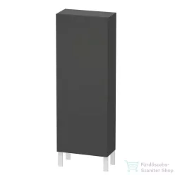   Duravit L-CUBE 132x50 cm-es, 1 ajtós félmagas szekrény láb nélkül, jobbos, matt grafit LC1169R4949