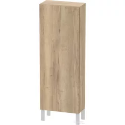   Duravit L-CUBE 132x50 cm-es, 1 ajtós félmagas szekrény láb nélkül, jobbos, márványos tölgy LC1169R5555