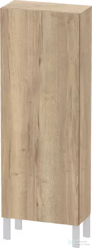 Duravit L-CUBE 132x50 cm-es, 1 ajtós félmagas szekrény láb nélkül, jobbos, márványos tölgy LC1169R5555
