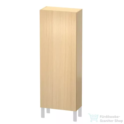 Duravit L-CUBE 132x50 cm-es, 1 ajtós félmagas szekrény láb nélkül, jobbos, mediterrán tölgy furnér LC1169R7171