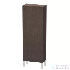   Duravit L-CUBE 132x50 cm-es, 1 ajtós félmagas szekrény láb nélkül, jobbos, sötét kefélt tölgy furnér LC1169R7272