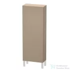 Duravit L-CUBE 132x50 cm-es, 1 ajtós félmagas szekrény láb nélkül, jobbos, matt len LC1169R7575