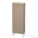 Duravit L-CUBE 132x50 cm-es, 1 ajtós félmagas szekrény láb nélkül, jobbos, matt len LC1169R7575