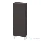 Duravit L-CUBE 132x50 cm-es, 1 ajtós félmagas szekrény láb nélkül, jobbos, szupermatt grafit LC1169R8080
