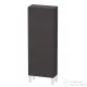 Duravit L-CUBE 132x50 cm-es, 1 ajtós félmagas szekrény láb nélkül, jobbos, szupermatt grafit LC1169R8080
