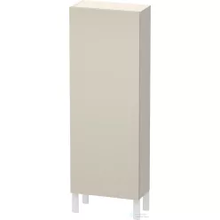   Duravit L-CUBE 132x50 cm-es, 1 ajtós félmagas szekrény láb nélkül, jobbos, szupermatt taupe LC1169R8383