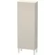 Duravit L-CUBE 132x50 cm-es, 1 ajtós félmagas szekrény láb nélkül, jobbos, szupermatt taupe LC1169R8383