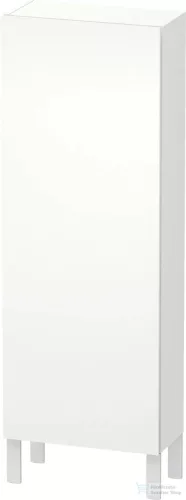 Duravit L-CUBE 132x50 cm-es, 1 ajtós félmagas szekrény láb nélkül, jobbos, szupermatt fehér LC1169R8484