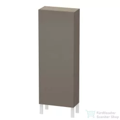   Duravit L-CUBE 132x50 cm-es, 1 ajtós félmagas szekrény láb nélkül, jobbos, lakkozott matt szürke  LC1169R9090