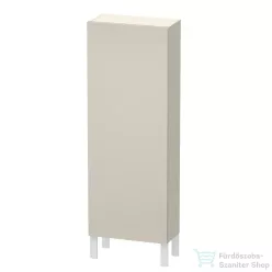   Duravit L-CUBE 132x50 cm-es, 1 ajtós félmagas szekrény láb nélkül, jobbos, matt taupe LC1169R9191