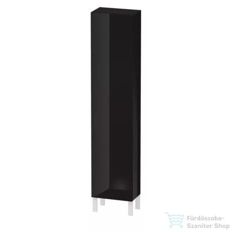 Duravit L-CUBE 176x40x24,3 cm-es, fali, 1 ajtós kiegészítő bútor láb nélkül, balos, lakkozott fényes fekete LC1170L4040