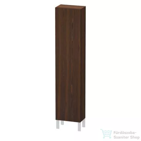 Duravit L-CUBE 176x40x24,3 cm-es, fali, 1 ajtós kiegészítő bútor láb nélkül, balos, matt kefélt dió (furnér) LC1170L6969
