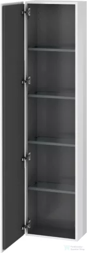 Duravit L-CUBE 176x40x24,3 cm-es, fali, 1 ajtós kiegészítő bútor láb nélkül, balos, lakkozott fényes fehér LC1170L8585