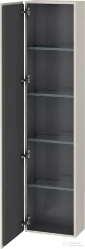 Duravit L-CUBE 176x40x24,3 cm-es, fali, 1 ajtós kiegészítő bútor láb nélkül, balos, matt taupe LC1170L9191