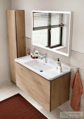 Duravit L-CUBE 176x40x24,3 cm-es, fali, 1 ajtós kiegészítő bútor láb nélkül, jobbos, márványos tölgy LC1170R5555