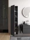 Duravit L-CUBE 176x50x24,3 cm-es, fali, 1 ajtós kiegészítő bútor láb nélkül, balos, szupermatt grafit LC1171L8080