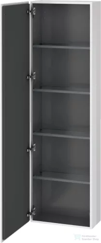 Duravit L-CUBE 176x50x24,3 cm-es, fali, 1 ajtós kiegészítő bútor láb nélkül, balos, szupermatt fehér LC1171L8484