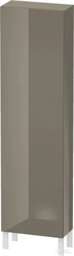 Duravit L-CUBE 176x50x24,3 cm-es, fali, 1 ajtós kiegészítő bútor láb nélkül, balos, lakkozott fényes szürke LC1171L8989