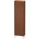 Duravit L-CUBE 176x50x24,3 cm-es, fali, 1 ajtós kiegészítő bútor láb nélkül, jobbos, amerikai dió furnér LC1171R1313