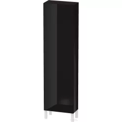   Duravit L-CUBE 176x50x24,3 cm-es, fali, 1 ajtós kiegészítő bútor láb nélkül, jobbos, lakkozott fényes fekete LC1171R4040