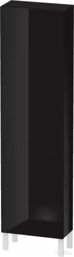 Duravit L-CUBE 176x50x24,3 cm-es, fali, 1 ajtós kiegészítő bútor láb nélkül, jobbos, lakkozott fényes fekete LC1171R4040