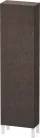Duravit L-CUBE 176x50x24,3 cm-es, fali, 1 ajtós kiegészítő bútor láb nélkül, jobbos, sötét kefélt tölgy furnér LC1171R7272