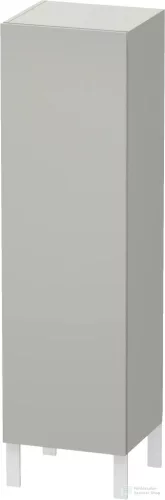 Duravit L-CUBE 132x40x36,3 cm-es, fali, 1 ajtós félmagas bútor láb nélkül, balos, matt betonszürke LC1178L0707