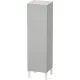 Duravit L-CUBE 132x40x36,3 cm-es, fali, 1 ajtós félmagas bútor láb nélkül, balos, matt betonszürke LC1178L0707